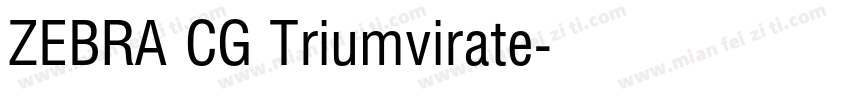 ZEBRA CG Triumvirate字体转换